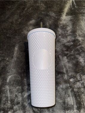 Starbucks White Textured Studded Tumbler with Straw